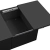 Coffee Table with Drawers Push-Pull Storage High Gloss Black for Living Room