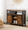 Industrial Storage Sideboard Large Rustic Cabinet Vintage Metal Console Table