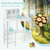 Children Corner Desk & Chair Set Kids Writing Table with Chair