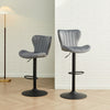 2x 360° Swivel Bar Stools Velvet Gas Lift Chairs Kitchen Pub Chair
