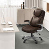 Swivel PU Leather Computer Desk Chair Ergonomic Office Chair-Brown