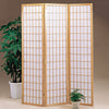 Japanese Style Room Divider Privacy Screen Natural Wooden Frame Non-Woven Fabric
