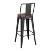 Vintage 4pcs Bar Stools Breakfast Chairs Dining Chair High Legs Kitchen UK