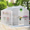 10x6ft Walk-In Greenhouse Plants Grow House Polycarbonate Panels Aluminium Frame