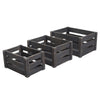 3 Sizes Crate Boxes Storage Fruit Plain Wood Box Display Decorative Craft Crates