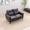 2 Seater faux leather/Linen Fabric Love Seat Sofa Armchair with Footstool Couch