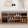 Shoe Storage Bench with Seat Cushion Cabinet Rack Shelves Hallway 10 Compartmen