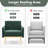 Living Room Velvet Leisure Chair Armchair Sofa Accent Chair-Dark Green