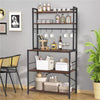 Multifunctional Kitchen Shelves Bookshelf Plant Stand Workstation Free Standing