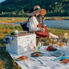 Outdoor Camping Storage Box Picnic Organizer Folding Wood Lid Car Food Container