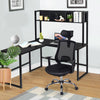 L-Shaped Corner Computer Desk Large PC Table Workstation with Storage Bookcase