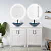 Illuminated Bathroom Mirror LED Light Demister Touch Sensor Time Display
