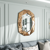 Large 3D Mirrored Wall Clock Beveled Glass Quartz Clock Art Dial Mute Wall Clock