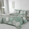Flowers Patchwork Bedspread Quilted Coverlet Set Bedding Pillowcase Double Size
