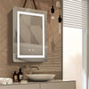 Large LED Bathroom Rectangle Mirror Anti-fog Touch 500x400mm Warm Light Backlit