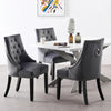 Velvet Pull Door Knocker Studded Dining Kitchen Accent Chairs Luxury Windsor