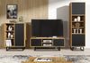 Living Room Set Loft Retro Industrial TV Unit Stand Vintage Oak Cabinet Cupboard