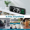 16" LED Digital Wall Clock Alarm Clock Temperature Date Display Large Home Decor