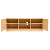 Modern 62 Inches Wooden TV Stand w/6 Storage Compartments TV Cabinet Table