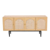 4 Rattan Doors Solid Wood Storage Cabinet Home Console Table Sideboard Desk