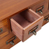 Vintage Wooden Trinket Box Chest of 9 Drawers Desk Organizer Storage Cabinet