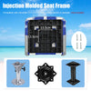 High Back Boat Seat Folding Fishing Captain Boat Seat w/ Sponge Cushion