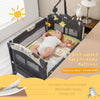 Costway Portable Baby Playard 3-in-1 Convertible Playpen w/Bassinet Bed
