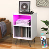 LED Bedside Table White Drawer Cabinet Side End Table Nightstand Storage Guchrwm