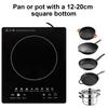2200W 50HZ Electric Induction Hob Portable Cooker Digital Touch Single Hot Plate