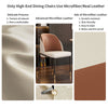 Set of 2 Leather Dining Chairs Kitchen Corner Side Chairs Bicolour Padded Seat