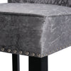 Crushed Velvet Stud Bar Stool Cafe Kitchen Barstool Dining Chair Knocker Back