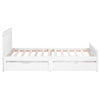 Merax 2 Drawers 3ft Single Wooden Solid White Pine Kids Storage Bed Frame 190x90