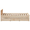 Bed Frame without with Headboard 140x200 Solid Wood Pine O2Z8