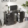 Computer Desk w/ Storage, Writing Study Table for Home Office, Black