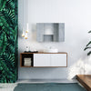 Wall Mounted Bathroom Mirror Cabinet Triple Door Shelf Storage Cupboard 900x600