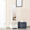 Tall Jewelry Cabinet Full Length Mirror Swivel Lockable Jewelry Organiser Drawer