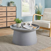Side Table 70cm Round PP Anti UV Grey Living Home Furniture Lamp Coffee Seconds