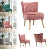 Small Wingback Oyster Armchair Scallop Shell Dining Chair Lounge Occasional Sofa