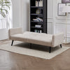 Sofa Bed Chenille Fabric w Cup Holders 3 Seater Click Clack Living Room Recliner
