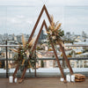 Rustic Farmhouse Triangle Wood Arch Wedding Garden Arbor Backdrop Stand Outdoor