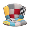 Patchwork Linen Fabric Armchair Wing Button Back Chair Single Sofa Lounge Seat