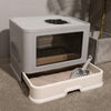 Large Self-Cleaning Hooded Cat Litter Box Enclosed Kitten Toilet Box Potty Tray