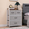 Fabric Cabinets Storage Unit Metal Frame Chest of Drawer Organiser Bedside Table