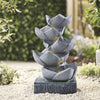 Solar Powered Water Feature Outdoor Fountain Garden Ornament LED Statue Lights