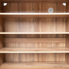 Modern Wood Shoe Storage Unit w/ 5 Compartments & Black Handles, 80x35x110cm