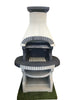 Massive masonry BBQ barbecue garden grill fireplace wood and charcoal cooking