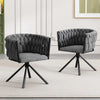 Set of 2 Velvet Dining Chair Single Light Luxury Living Room Bedroom Swivel Gray