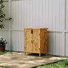 Wooden Outdoor Garden Cabinet Utility Storage Tools Shelf BoxShed Pent Roof Box