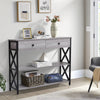 Wood Free Standing Hallway Console Table Living Room Shelf Display Drawer 3 Tier