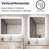 Bathroom Wall Mirror with LED Light Bluetooth |Touch Sensor |Rectangular Dimming